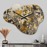 Yellow And Cream Bohemian Medley II - Asymmetric Metal Wall Clock