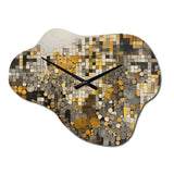 Yellow And Cream Bohemian Medley II - Asymmetric Metal Wall Clock