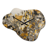 Yellow And Cream Bohemian Medley II - Asymmetric Metal Wall Clock