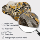 Yellow And Cream Bohemian Medley II - Asymmetric Metal Wall Clock