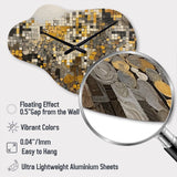 Yellow And Cream Bohemian Medley II - Asymmetric Metal Wall Clock