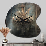 Grand Chandelier Showcase II - Asymmetric Metal Wall Clock