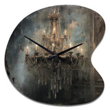 Grand Chandelier Showcase II - Asymmetric Metal Wall Clock