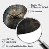 Grand Chandelier Showcase II - Asymmetric Metal Wall Clock