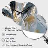 Gold And Grey Impressions Of Bohemian Energy I - Asymmetric Metal Wall Clock