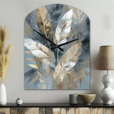 Gold And Grey Impressions Of Bohemian Energy II - Asymmetric Metal Wall Clock
