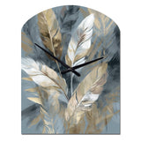 Gold And Grey Impressions Of Bohemian Energy II - Asymmetric Metal Wall Clock
