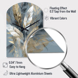 Gold And Grey Impressions Of Bohemian Energy II - Asymmetric Metal Wall Clock