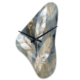 Gold And Grey Impressions Of Bohemian Energy II - Asymmetric Metal Wall Clock