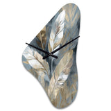Gold And Grey Impressions Of Bohemian Energy II - Asymmetric Metal Wall Clock