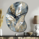 Gold And Grey Impressions Of Bohemian Energy II - Asymmetric Metal Wall Clock