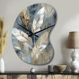 Gold And Grey Impressions Of Bohemian Energy II - Asymmetric Metal Wall Clock