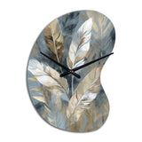 Gold And Grey Impressions Of Bohemian Energy II - Asymmetric Metal Wall Clock