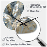 Gold And Grey Impressions Of Bohemian Energy II - Asymmetric Metal Wall Clock