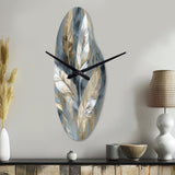 Gold And Grey Impressions Of Bohemian Energy II - Asymmetric Metal Wall Clock