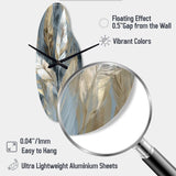Gold And Grey Impressions Of Bohemian Energy II - Asymmetric Metal Wall Clock