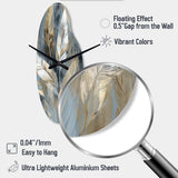 Gold And Grey Impressions Of Bohemian Energy II - Asymmetric Metal Wall Clock