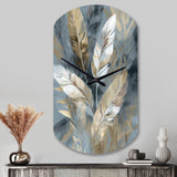 Gold And Grey Impressions Of Bohemian Energy II - Asymmetric Metal Wall Clock