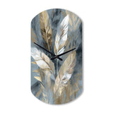 Gold And Grey Impressions Of Bohemian Energy II - Asymmetric Metal Wall Clock