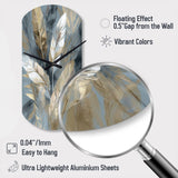 Gold And Grey Impressions Of Bohemian Energy II - Asymmetric Metal Wall Clock