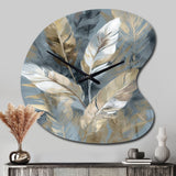 Gold And Grey Impressions Of Bohemian Energy II - Asymmetric Metal Wall Clock