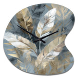 Gold And Grey Impressions Of Bohemian Energy II - Asymmetric Metal Wall Clock