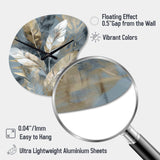 Gold And Grey Impressions Of Bohemian Energy II - Asymmetric Metal Wall Clock
