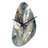 Gold And Grey Impressions Of Bohemian Energy II - Asymmetric Metal Wall Clock