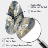 Gold And Grey Impressions Of Bohemian Energy II - Asymmetric Metal Wall Clock