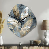 Gold And Grey Impressions Of Bohemian Energy II - Asymmetric Metal Wall Clock