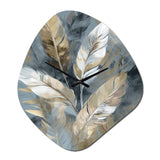 Gold And Grey Impressions Of Bohemian Energy II - Asymmetric Metal Wall Clock