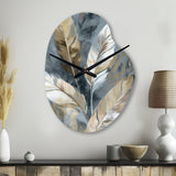 Gold And Grey Impressions Of Bohemian Energy II - Asymmetric Metal Wall Clock