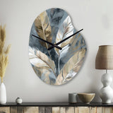Gold And Grey Impressions Of Bohemian Energy II - Asymmetric Metal Wall Clock