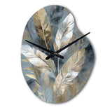 Gold And Grey Impressions Of Bohemian Energy II - Asymmetric Metal Wall Clock