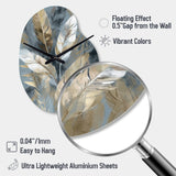 Gold And Grey Impressions Of Bohemian Energy II - Asymmetric Metal Wall Clock