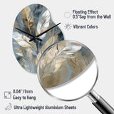 Gold And Grey Impressions Of Bohemian Energy II - Asymmetric Metal Wall Clock
