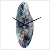 Blue And Flowers Bouquet Interpretation - Asymmetric Metal Wall Clock