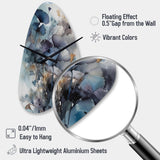 Blue And Flowers Bouquet Interpretation - Asymmetric Metal Wall Clock