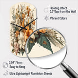 Cream And Orange Flowers Bouquet Interpretation I - Asymmetric Metal Wall Clock