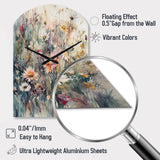 Orange Green Daisy Tranquility - Asymmetric Metal Wall Clock