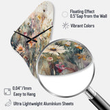 Orange Green Daisy Tranquility - Asymmetric Metal Wall Clock