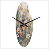Orange Green Daisy Tranquility - Asymmetric Metal Wall Clock