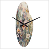 Orange Green Daisy Tranquility - Asymmetric Metal Wall Clock