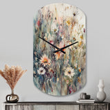 Orange Green Daisy Tranquility - Asymmetric Metal Wall Clock