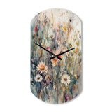 Orange Green Daisy Tranquility - Asymmetric Metal Wall Clock