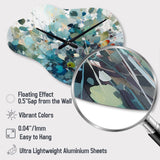 Green Leaf Foliage III - Asymmetric Metal Wall Clock