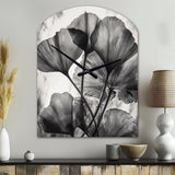 Tropical Ginkgo Leaves II - Asymmetric Metal Wall Clock