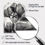 Tropical Ginkgo Leaves II - Asymmetric Metal Wall Clock