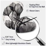 Tropical Ginkgo Leaves II - Asymmetric Metal Wall Clock