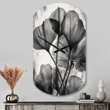 Tropical Ginkgo Leaves II - Asymmetric Metal Wall Clock
